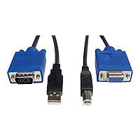 Tripp Lite 10ft KVM Switch USB Cable Kit for KVM Switch B006-VU4-R - video / USB cable - 10 ft