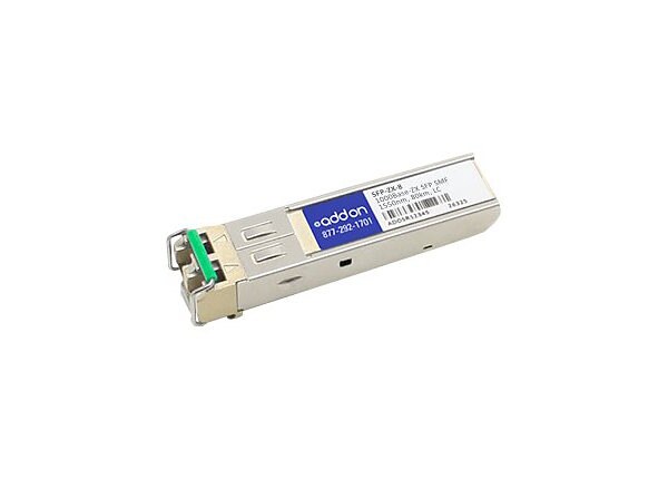 AddOn MSA Compliant 1000Base-ZX SFP Transceiver - SFP (mini-GBIC) transceiver module - Gigabit Ethernet