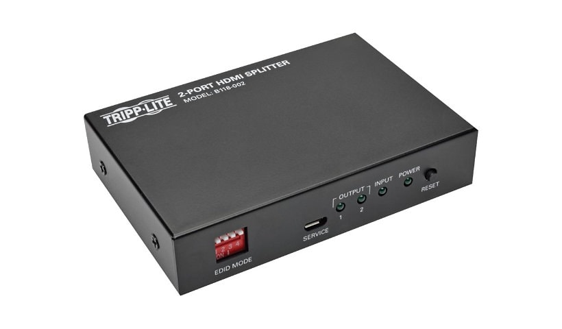 Tripp Lite 2-Port HDMI Video Splitter w/ Audio High Speed 1080p HDCP F/2xF