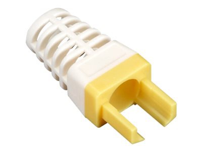 Black Box Cat5e Cat6 EZ Strain Relief Cable Boot, Yellow, 25-Pack