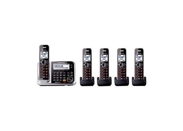 Panasonic KX-TG7875S - cordless phone - answering system - Bluetooth interface with caller ID/call waiting + 4