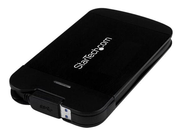 StarTech.com 2.5" USB 3.0 SATA HDD Enclosure w/ UASP and Built-in Cable - s