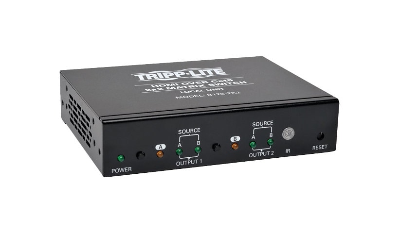 Tripp Lite HDMI over Cat5 Cat6 2x2 Matrix Video Extender Switch HDMI RJ45 F/F TAA - video/audio extender - HDMI