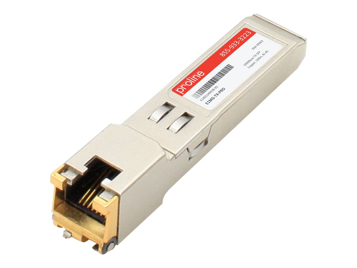 Proline Brocade E1MG-TX Compatible SFP TAA Compliant Transceiver - SFP (min