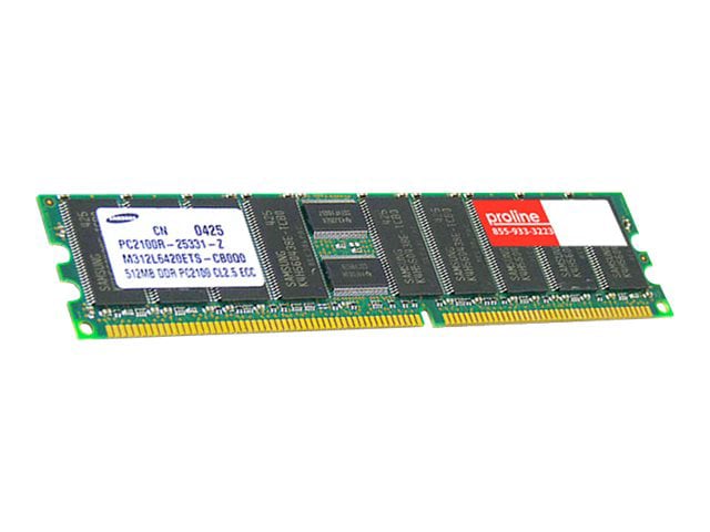 Proline - DDR - module - 512 MB - DIMM 184-pin - 266 MHz / PC2100 - unbuffe