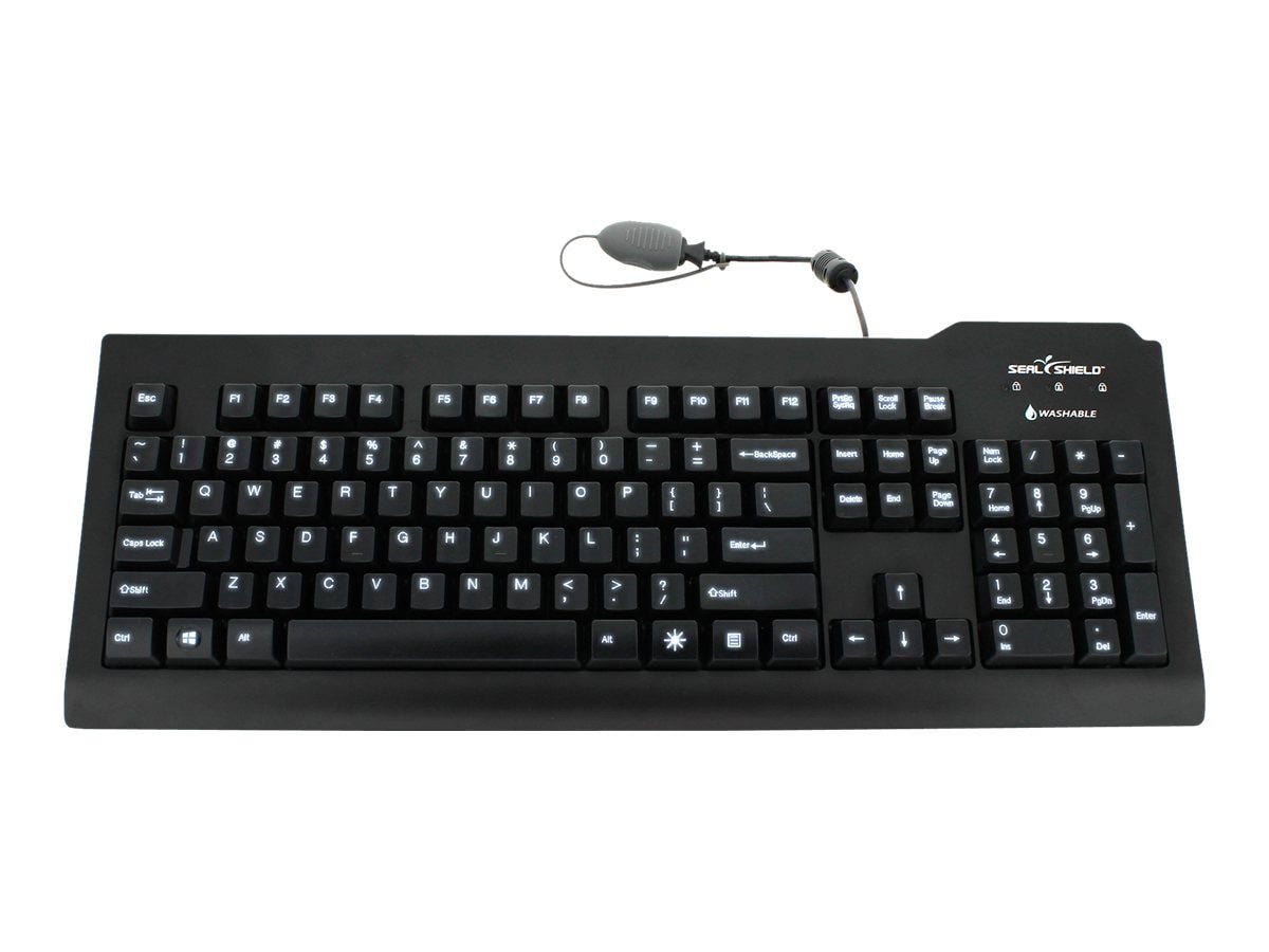 Seal Shield Silver Seal Glow Waterproof - keyboard - US - black