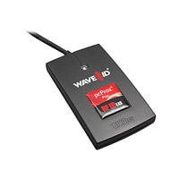 RF IDeas WAVE ID Plus Keystroke HID iCLASS SE V2 Black Reader - RF proximit