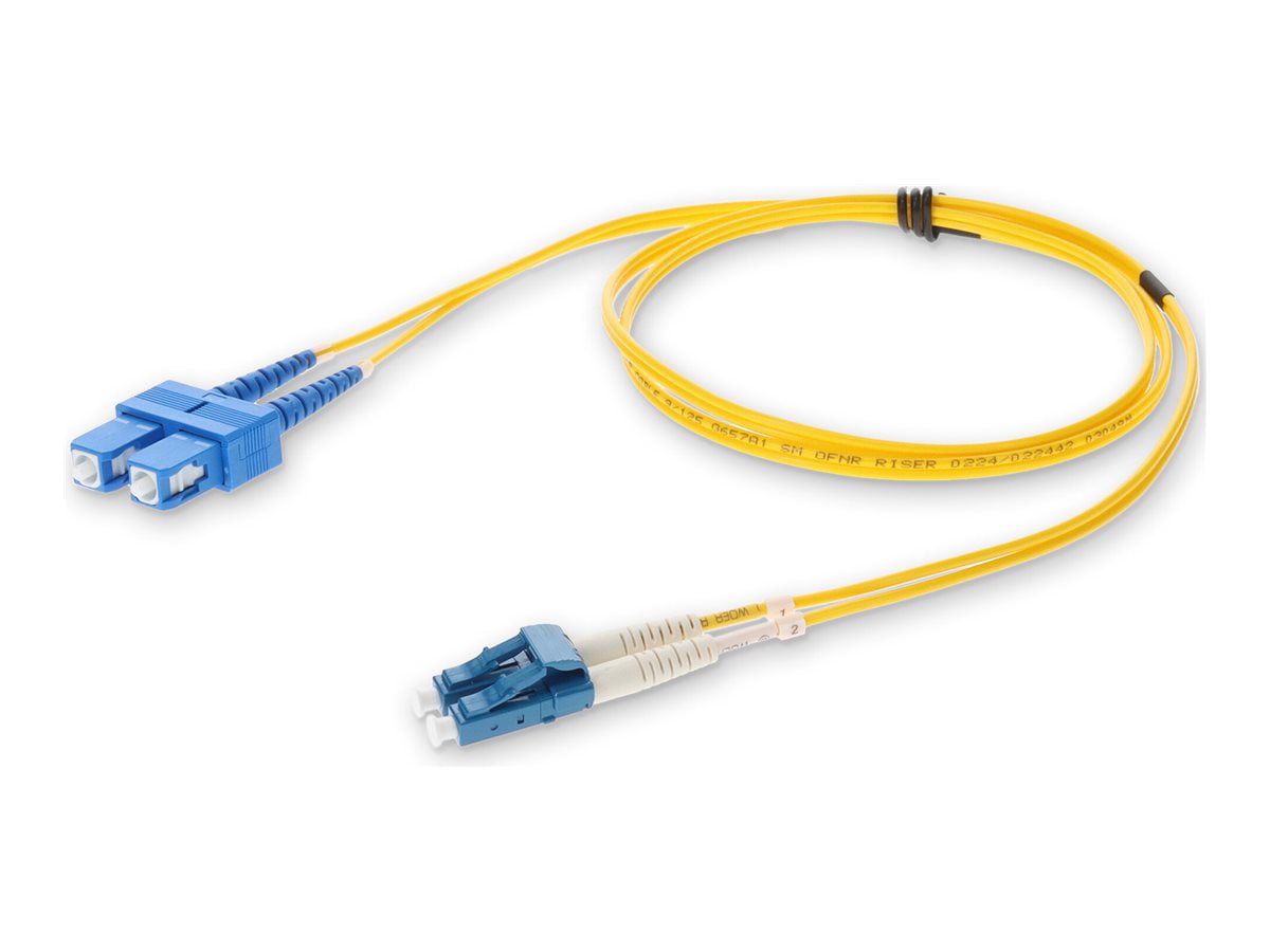 Proline 10m LC (M) to SC (M) Yellow OS2 Duplex Fiber OFNR Patch Cable