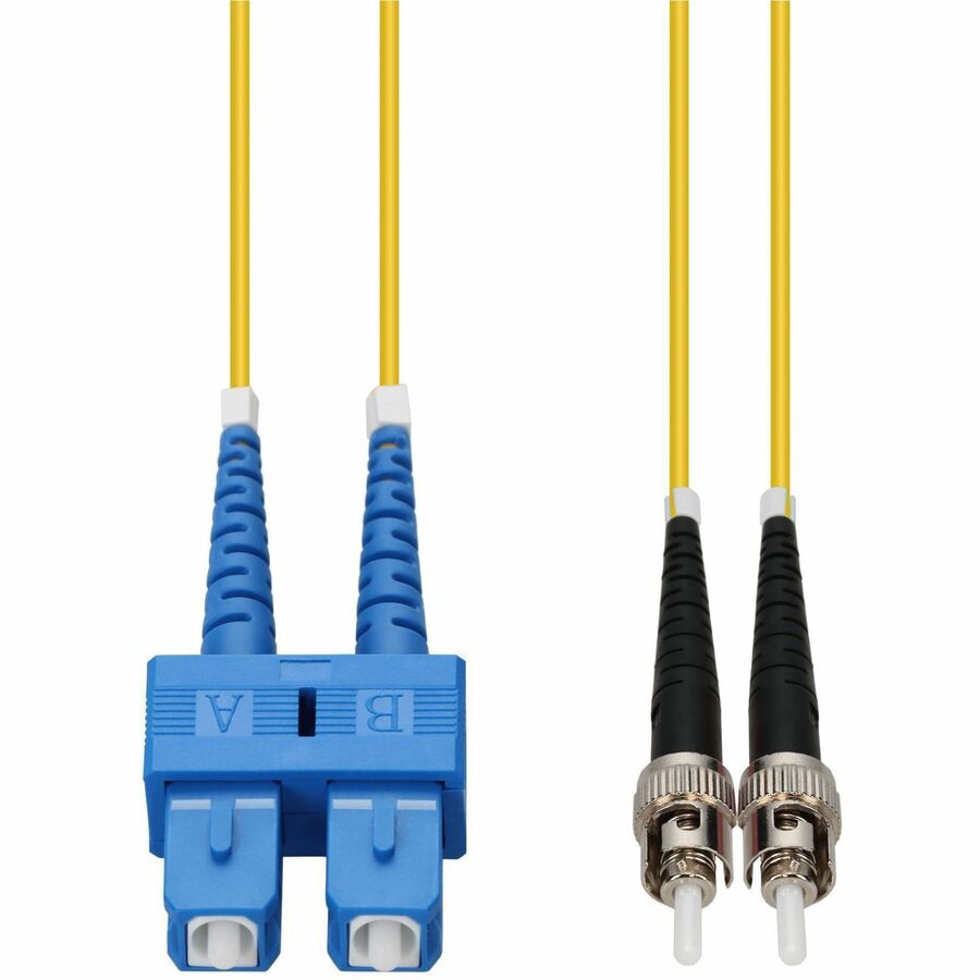 Proline 1m ST to SC Yellow OS2 Duplex OFNR (Riser-Rated) SMF Fiber Patch Cable