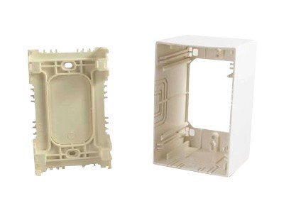 C2G Single Gang Extra Deep Junction Box White - cable raceway junction box