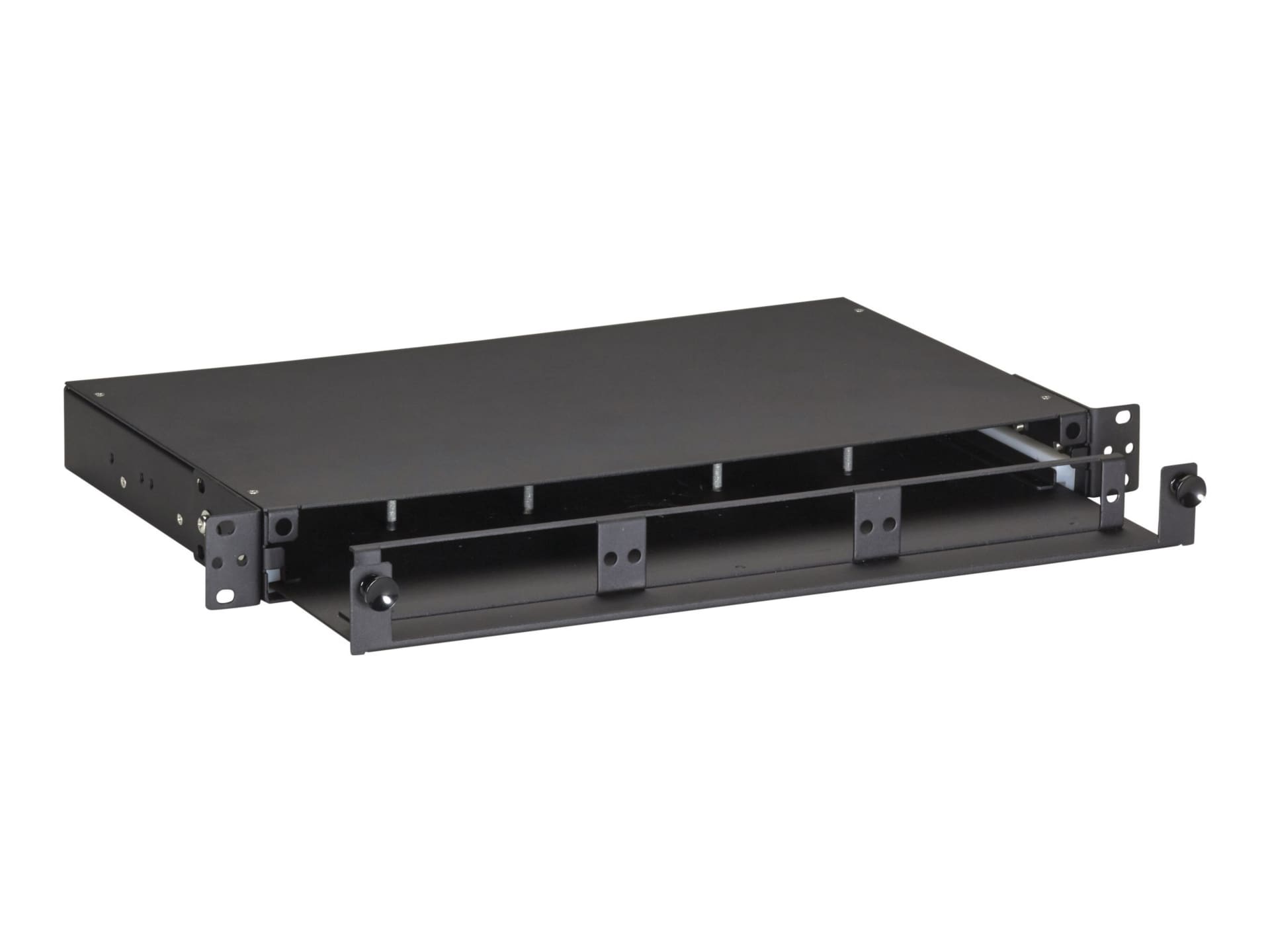 Black Box Rackmount Fiber Shelf with Pull-Out Tray - rack shelf - 1U