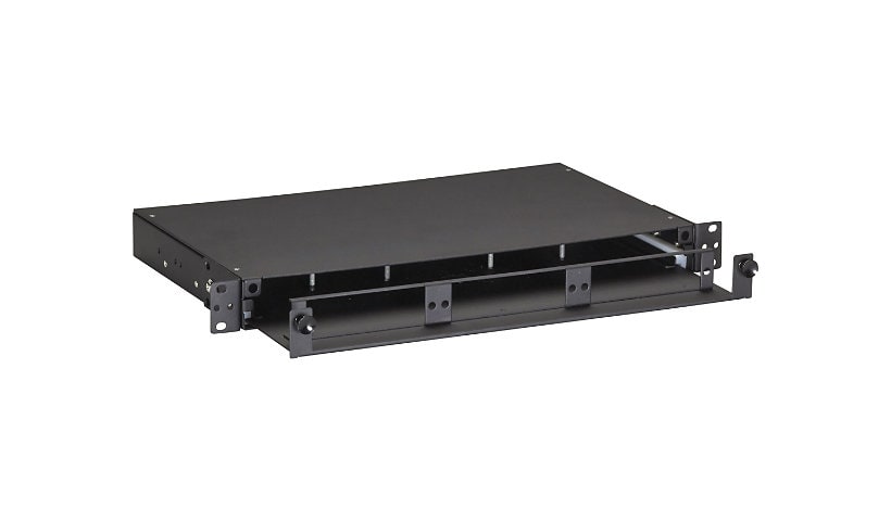 Black Box Rackmount Fiber Shelf with Pull-Out Tray - rack shelf - 1U