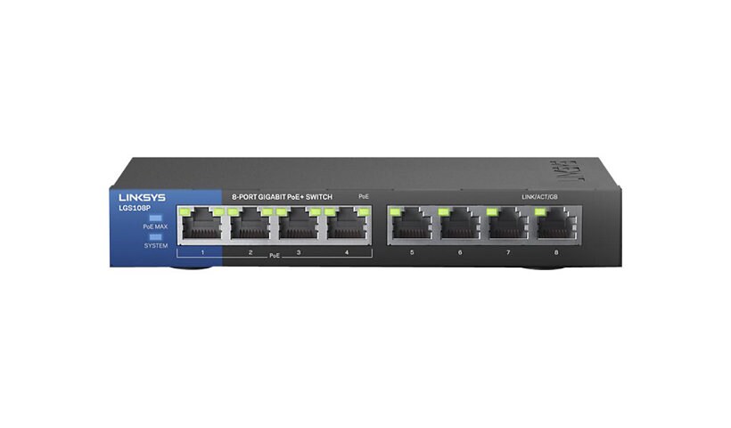 Linksys Business LGS108P - switch - 8 ports - unmanaged