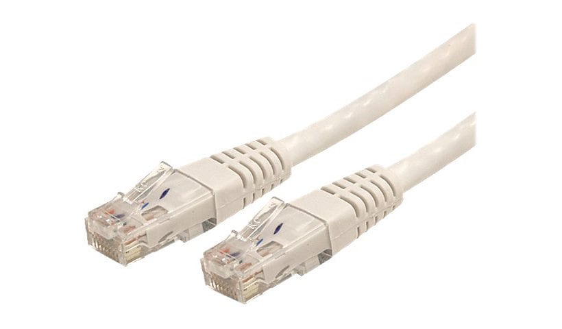 StarTech.com CAT6 Ethernet Cable 1' White 650MHz Molded Patch Cord PoE++