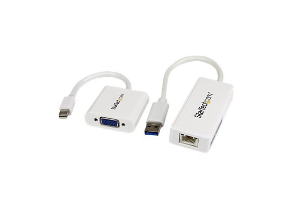 StarTech.com MacBook Pro VGA and USB 3 Gigabit Ethernet Adapter Kit – White