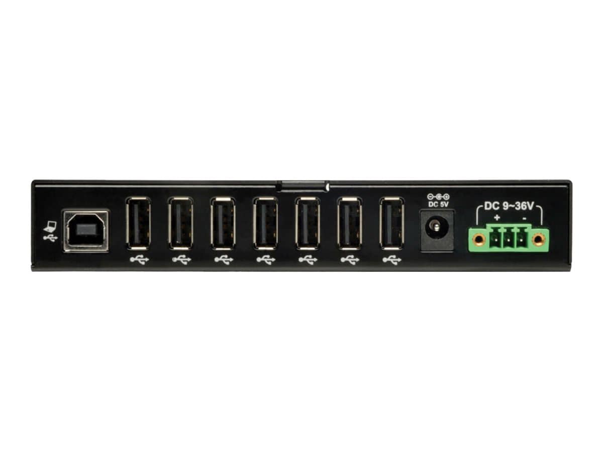 Tripp Lite Mountable Industrial Rugged 7 Port USB Hub Hi-Speed Metal ESD