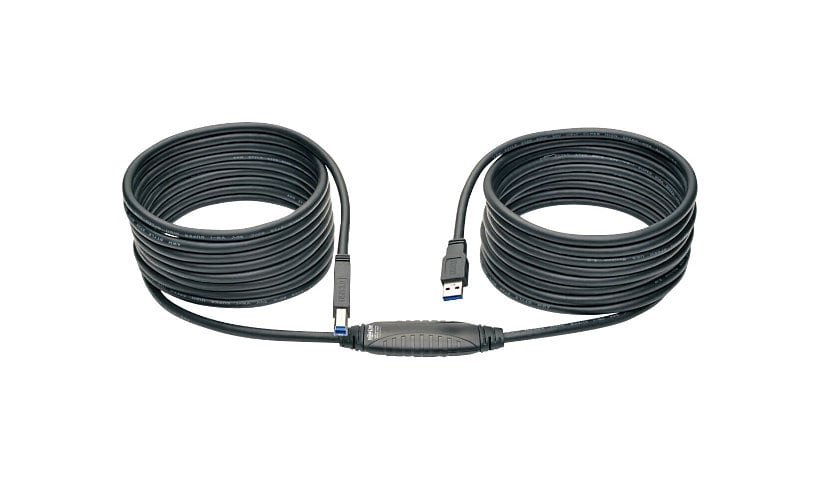Tripp Lite 25ft USB 3.0 SuperSpeed Active Repeater Cable A Male/B Male 25' - USB cable - USB Type B to USB Type A - 25