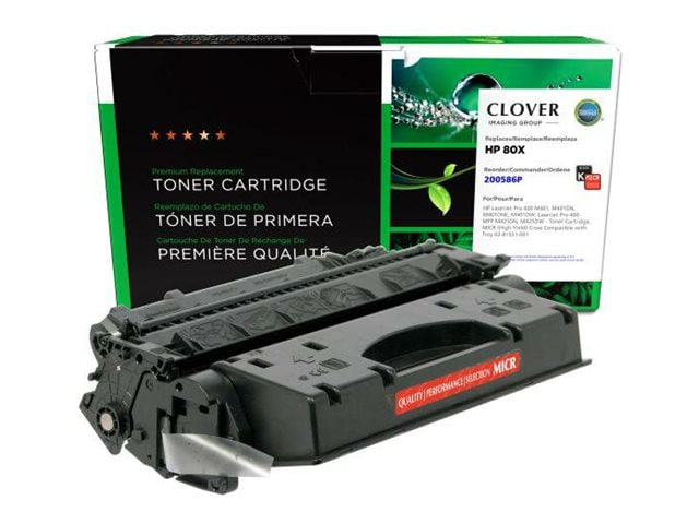 Clover Imaging Group - High Yield - black - compatible - MICR toner cartridge (alternative for: HP 80A, HP 80X, HP