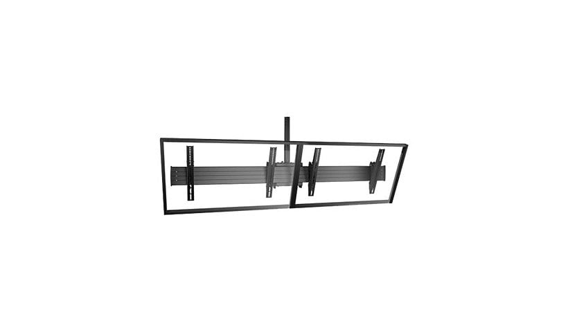 Chief Fusion 2x1 Menu Board Ceiling Display Mount - For Displays 40-55" - Black
