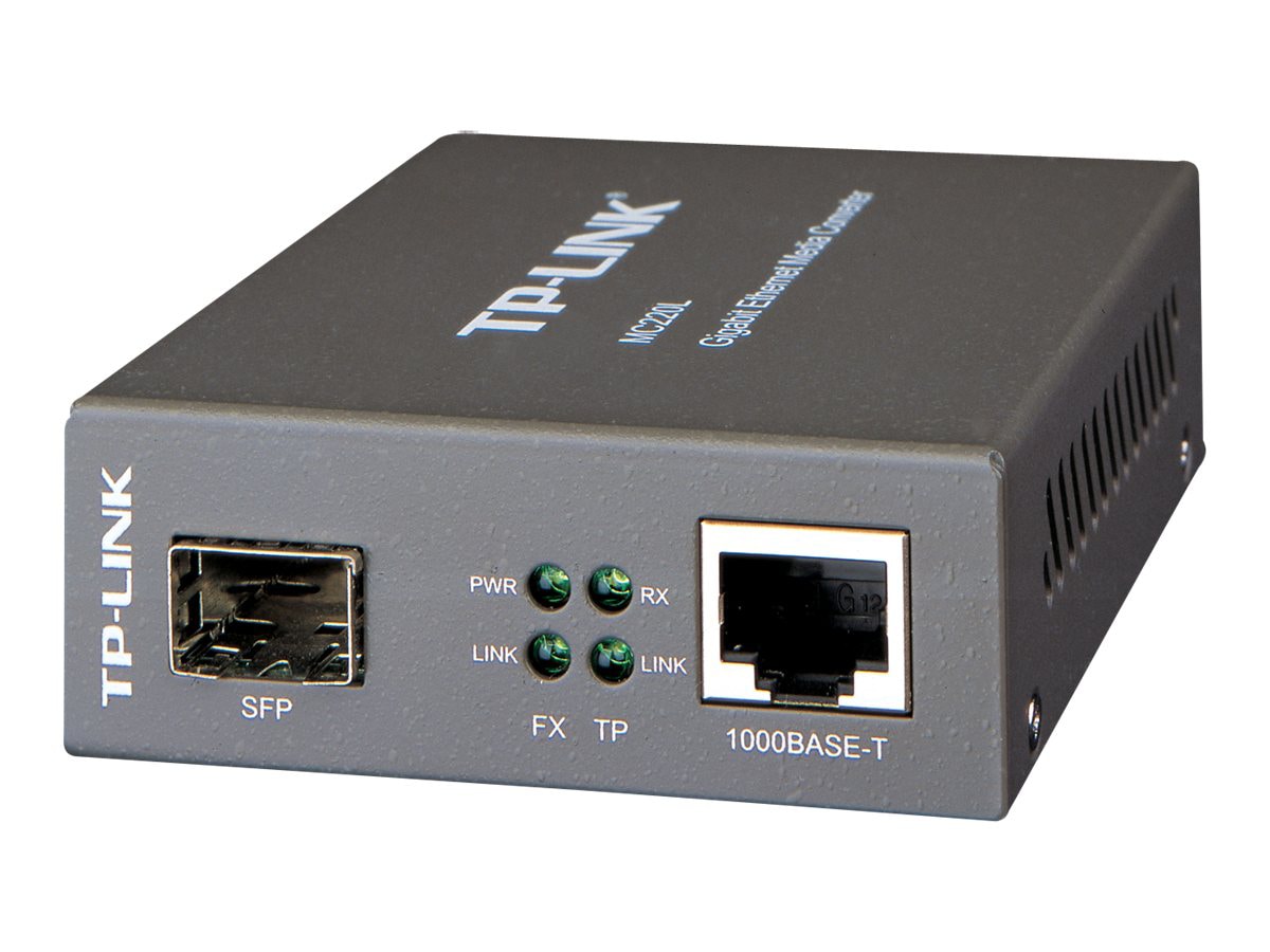 TP-LINK MC220L - Gigabit SFP to RJ45 Fiber Media Converter