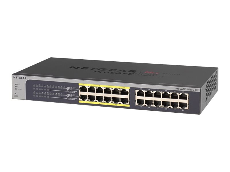NETGEAR Plus JGS524PE - switch - 24 ports - managed - rack-mountable