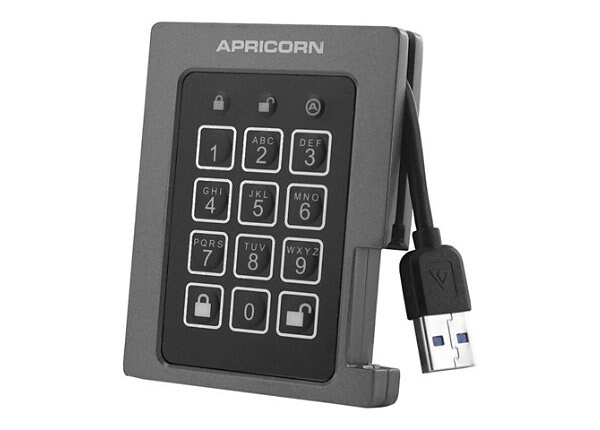 Apricorn Aegis Padlock SSD ASSD-3PL256-120F - solid state drive - 120 GB - USB 3.0