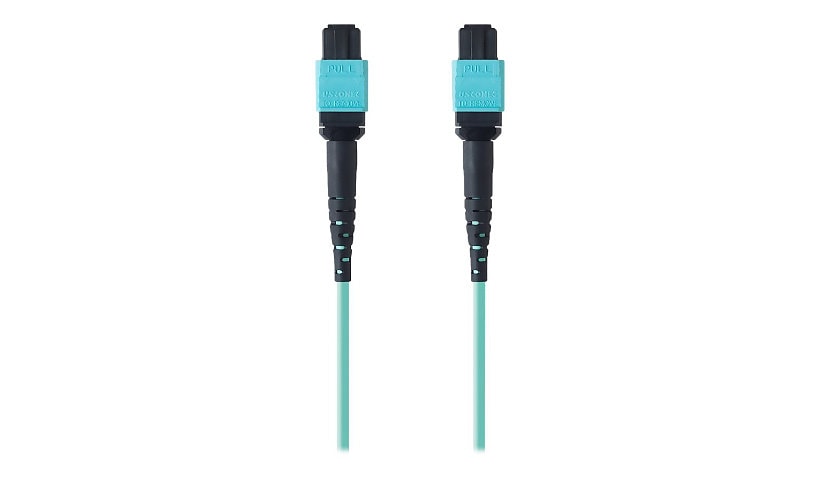 BELKIN 3M MTP / MPO Patch Cable 12 Fiber 40GbE Aqua OM3 Plenum 10ft