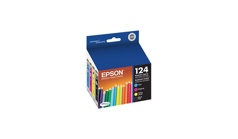 Epson 124 - 4-pack - Moderate Capacity - black, yellow, cyan, magenta - ori