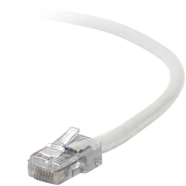 Belkin Cat5e/Cat5 6in White Ethernet Patch Cable, No Boot, UTP, 24 AWG, RJ45, M/M, 6"
