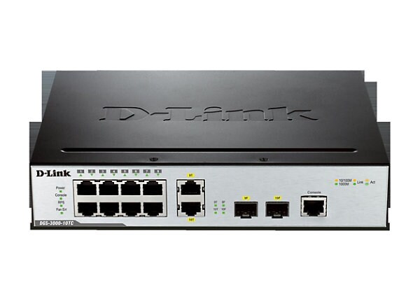 D-Link DGS 3000-10TC - switch - 10 ports - managed - rack-mountable