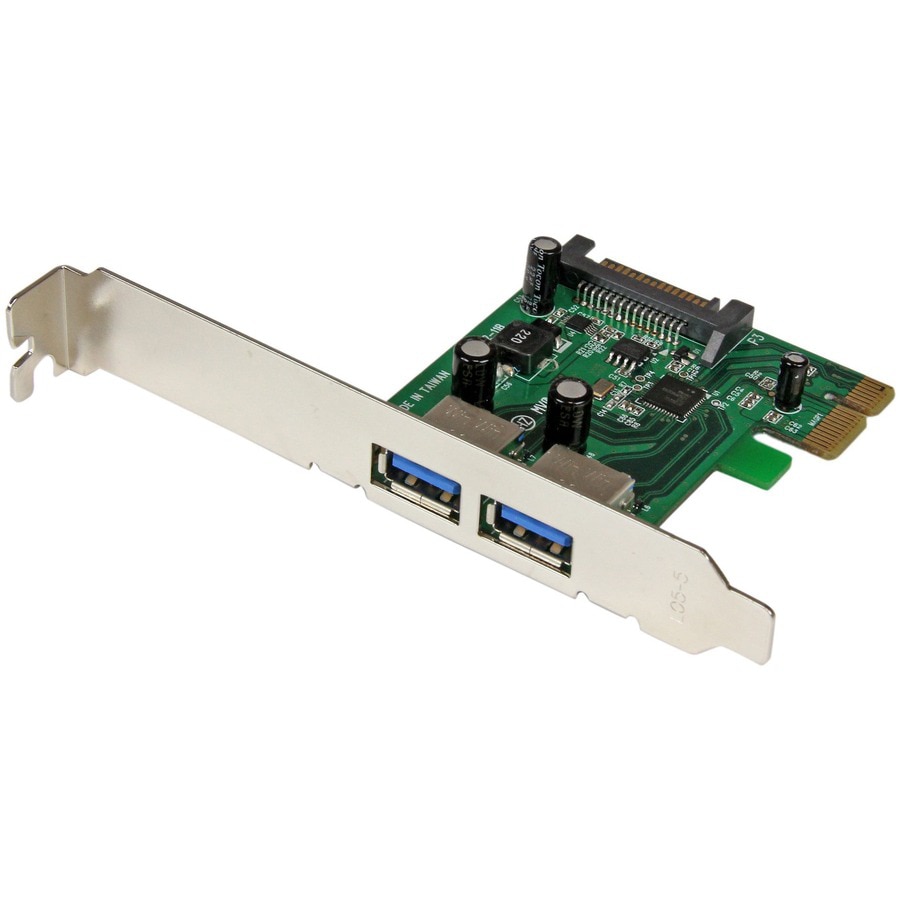 StarTech.com 2 Port PCI Express (PCIe) SuperSpeed USB 3.0 Card Adapter with UASP, SATA Power, 5Gbps, TAA