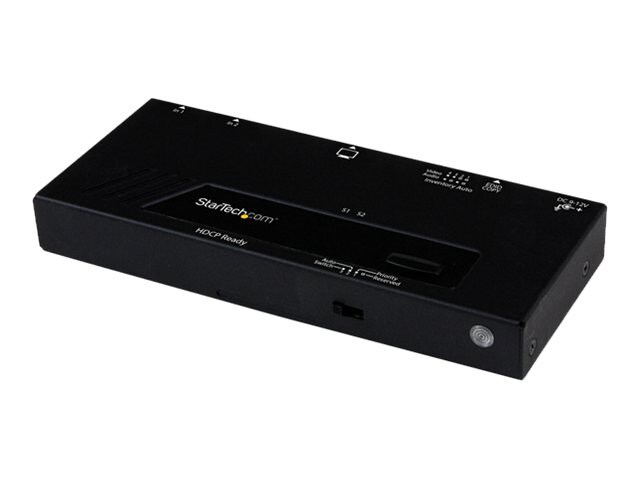 StarTech.com 2 Port HDMI Switch w/ Automatic and Priority Switching