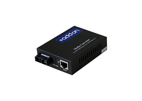 AddOn 1Gbs 1 RJ-45 to 1 SC Media Converter - fiber media converter - GigE
