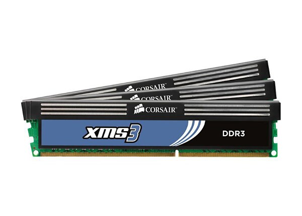 CORSAIR XMS3 - DDR3 - 6 GB: 3 x 2 GB - DIMM 240-pin - unbuffered