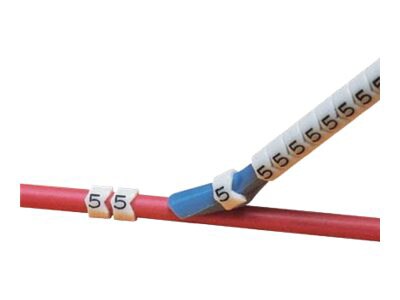 Panduit Pre-Printed Clip-On Wire Markers, Legends 0-3 - wire / cable marker