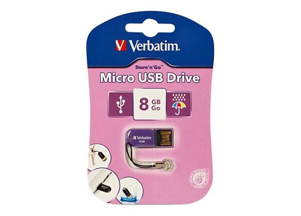 Verbatim Store 'n' Go Micro USB Drive - USB flash drive - 8 GB