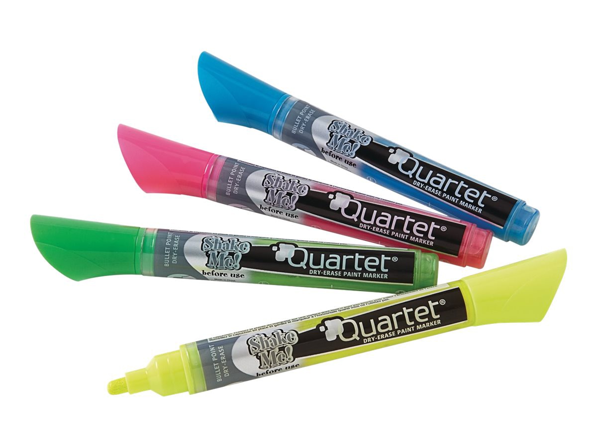 Quartet - Marker - Neon Green, Neon Yellow, Neon Pink, Neon Blue (Pack of 4