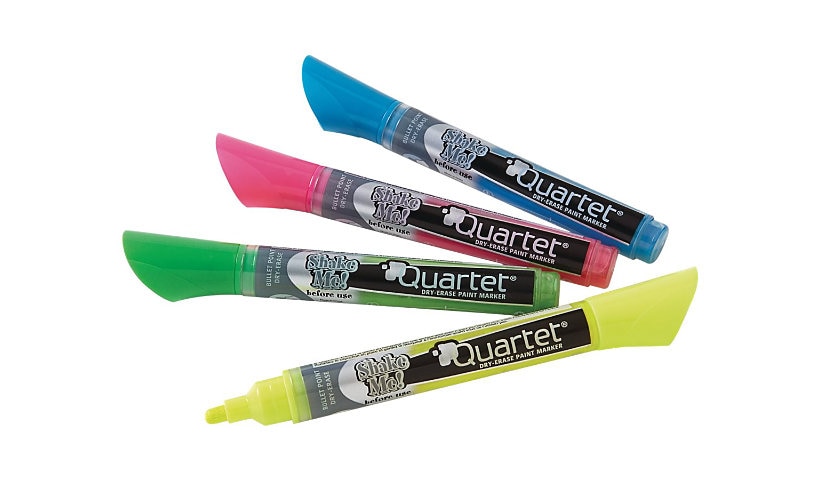 Quartet - marker - neon green, neon yellow, neon pink, neon blue (pack of 4)