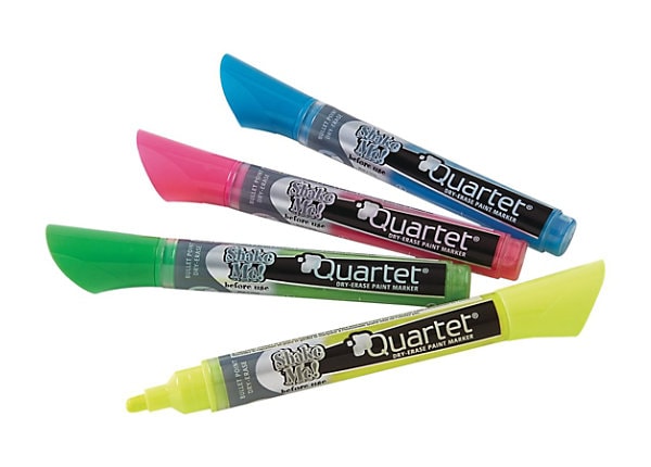 Quartet - Marker - Neon Green, Neon Yellow, Neon Pink, Neon Blue (Pack of 4