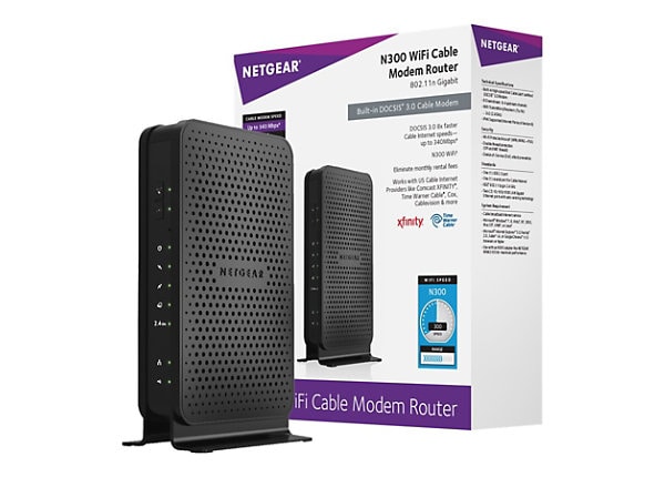 NETGEAR N300 WiFi DOCSIS 3.0 Cable Modem Router (C3000)
