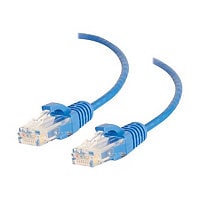 C2G 1ft Cat6 Snagless Unshielded (UTP) Slim Ethernet Cable - Cat6 Network Patch Cable - PoE - Blue