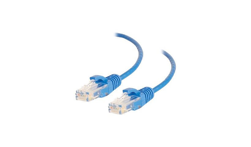 C2G 3ft Cat6 Snagless Unshielded (UTP) Slim Ethernet Cable - Cat6 Network Patch Cable - PoE - Blue