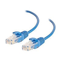 C2G 3ft Cat6 Snagless Unshielded (UTP) Slim Ethernet Cable - Cat6 Network Patch Cable - PoE - Blue