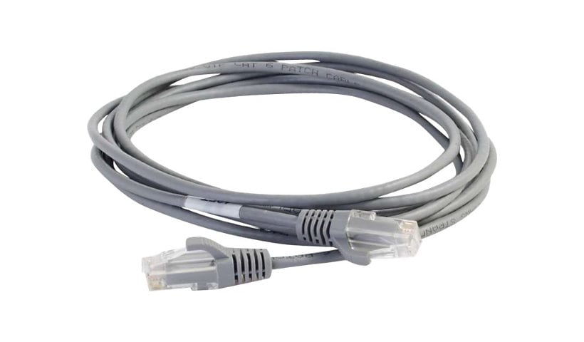 C2G 3ft Cat6 Snagless Unshielded (UTP) Slim Ethernet Cable - Cat6 Network Patch Cable - PoE - Gray