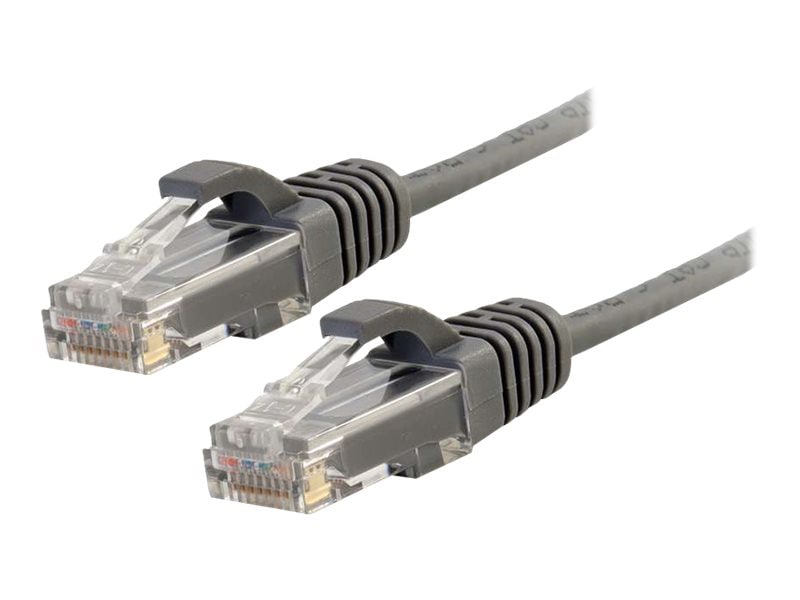 C2G 4ft Cat6 Snagless Unshielded (UTP) Slim Ethernet Cable - Cat6 Network Patch Cable - PoE - Gray