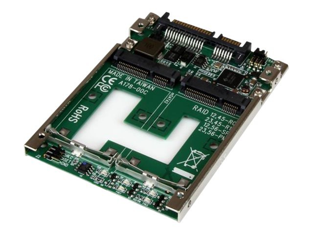 StarTech.com Dual mSATA SSD to 2.5” SATA RAID Adapter Converter