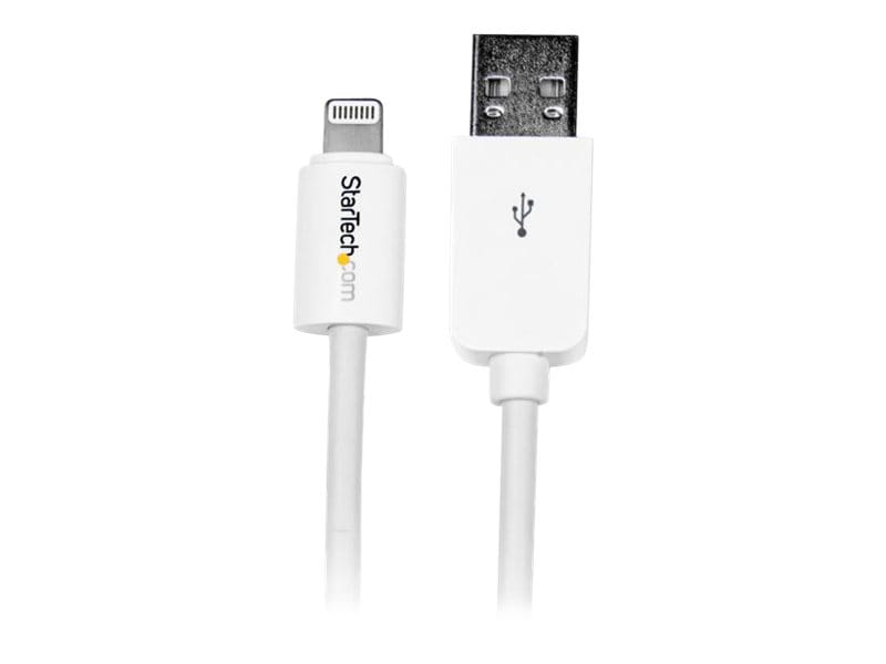 StarTech.com 10 ft Long White Apple Lightning to USB Cable iPhone iPod iPad  - USBLT3MW - USB Cables 