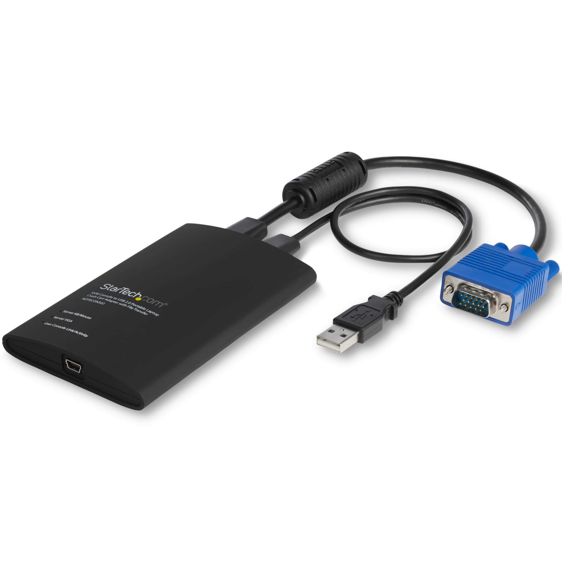 StarTech.com Portable Laptop Crash Cart Adapter, USB/VGA KVM Console, File