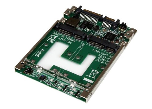 StarTech.com Dual mSATA SSD to 2.5" SATA RAID Adapter Converter - storage controller - mSATA - SATA 6Gb/s