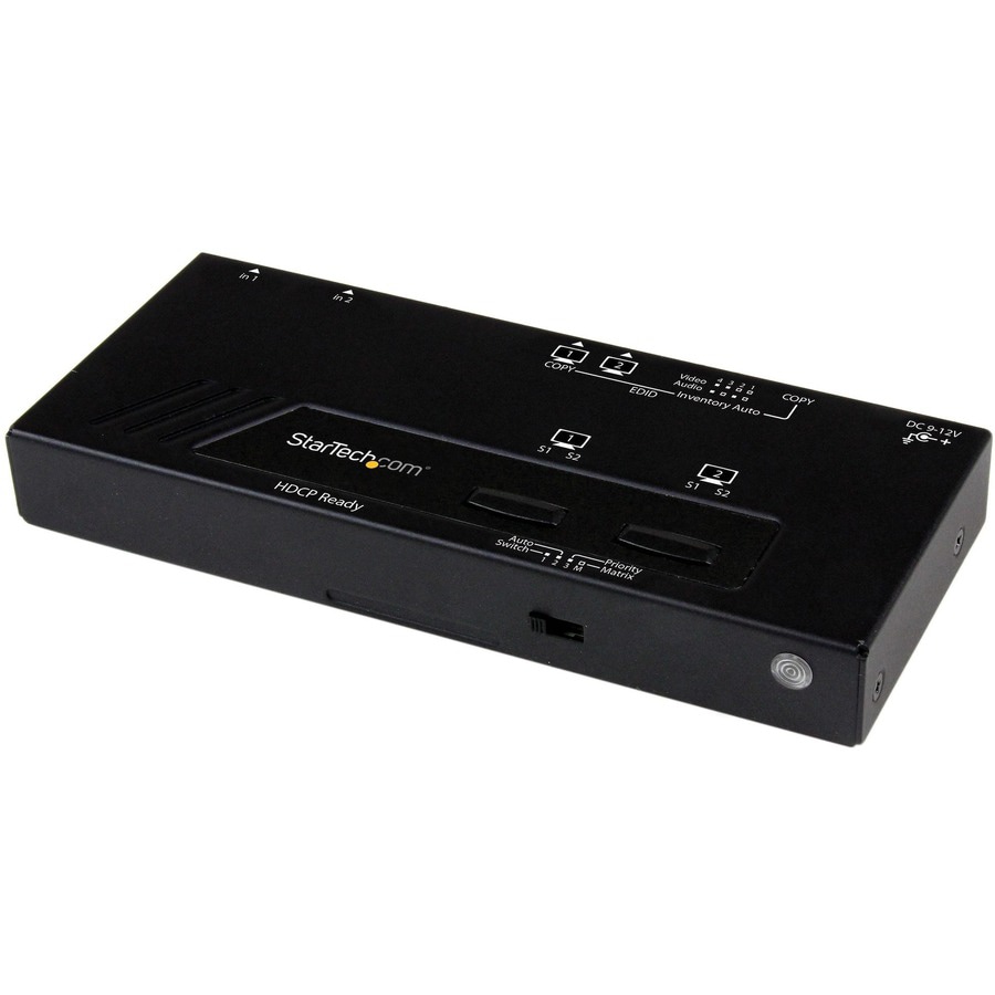 StarTech.com 2X2 HDMI Matrix Switch w/ Automatic and Priority Switching